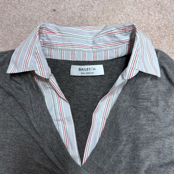 VGUC Bailey44 Women's Gray Long Sleeve Sweater Dress Size S Knee Length - Picture 3 of 5